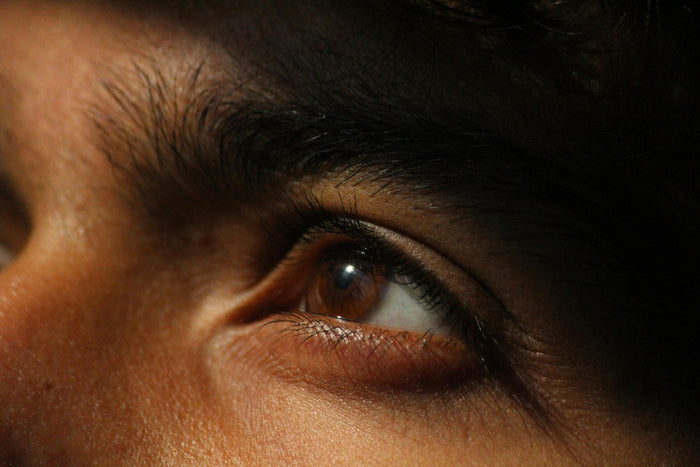 A picture of a brown eye close-up