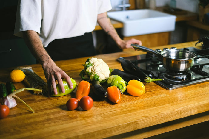 Chef preparing gut-friendly meal